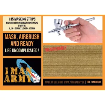   1 Man Army - High Definition Strips 6 Widths 0,25 Mm - 1,5 Mm X 175 Mm