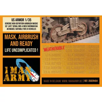 1 Man Army - US late Serial Numbers 4 for Sherman M4