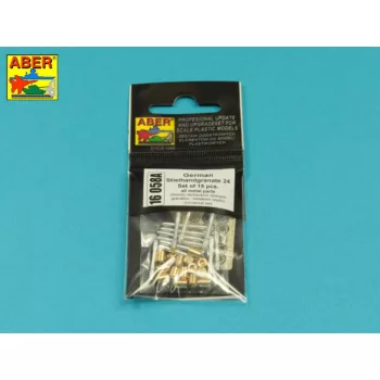   Aber Models - German Stielhandgranate 24 –set of 15 pcs. All metal parts
