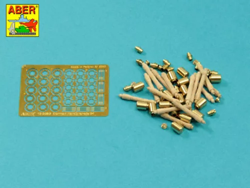 Aber Models - German Stielhandgranate 24 –set of 15 pcs. Metal and wood  parts