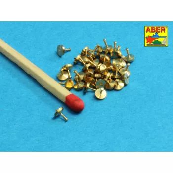 Aber Models - Turned rivets 0,9 x1,3 x 0,5mm 40 pcs.