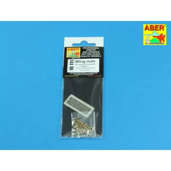 Aber Models - Wing nuts PE nuts with turned bolt x 30 pcs.