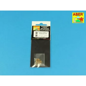 Aber Models - Turned Hexagonal bolts (1,34x2,60mm) x 30 pcs.
