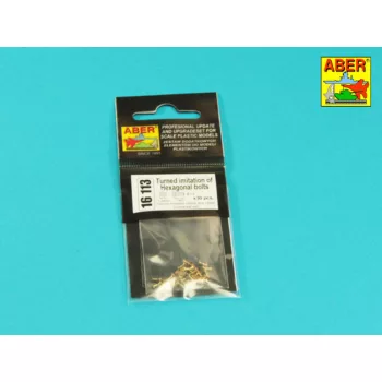 Aber Models - Turned Hexagonal bolts (1,34x1,60mm) x 30 pcs.