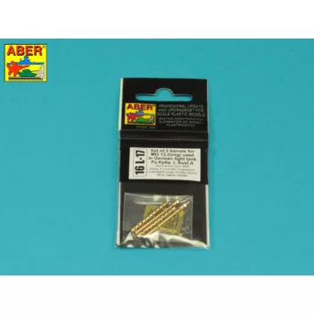   Aber Models - Set of 2 barrels for guns MG13 (long) used in German light tank Pz.Kpfw. I, Ausf.A early to 1938