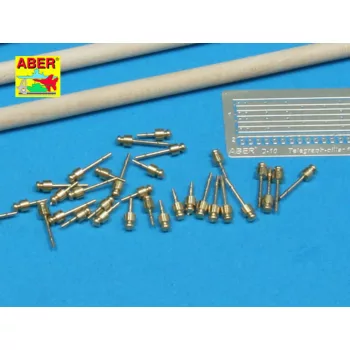   Aber Models - Telegraph-pillar set for 2 cross bar with 16 insulators