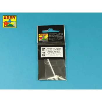   Aber Models - Barrel ROQF Mk.I 76,2mm for Matilda Mk.IIICS  with Besa MG barrel