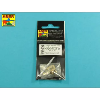   Aber Models - 75mm gun barrel with muzzle brake for German Tank Pz.Kpfw. VI Ausf. D/F (VK36.01)