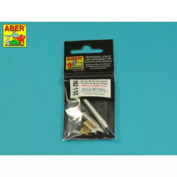   Aber Models - 90 mm M-36 tank barrel  cyrindrical Muzzle Brake without mantlet cover for U.S. M47 Patton