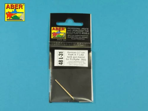 Aber Models - German 3,7 cm KwK A 7 L/42  tank gun barrel for Pz.Kpfw. 38(t)