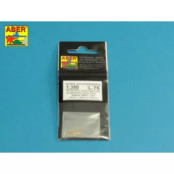  Aber Models - Barrels set for Japnnese Light Cruiser like: Abukama Isuzu Kinu Nagara Natori Yura -140mm x 7, 25mm x 4, 13mm x 4