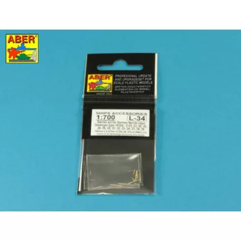   Aber Models - Set of Barrels for Narvic classe destroyers type 1936A: 150mm x 5 37mm x 8 37mm(M42) x 10