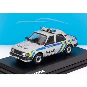 Abrex - SKODA 120L POLICIE 1984 SILVER BLUE YELLOW