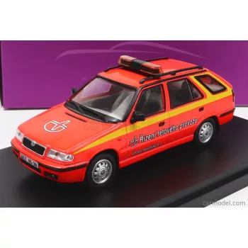   Abrex - Skoda Felicia Fl Combi Sw Station Wagon Airport Service 1998 Red Fluo Yellow