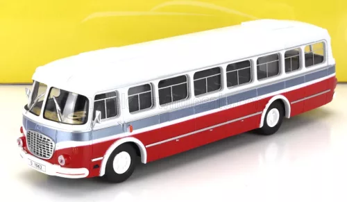 Abrex - SKODA 706 AUTOBUS RTO 1961 WHITE RED SILVER
