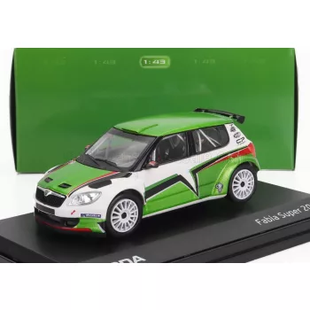  ABREX - SKODA FABIA II FL S2000 N 0 SKODA MOTORSPORT DESIGN RALLY 2011 GREEN WHITE