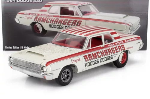 Acmemodels - DODGE 330 RAMCHARGERS STOCK ELIMINATOR 1964 WHITE RED