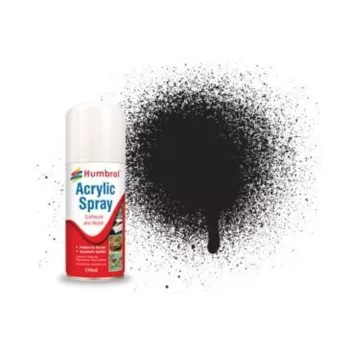 Humbrol - HUMBROL ACRYLIC HOBBY SPRAY 150ML No 33 Black Matt