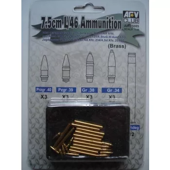 AFV-Club - 7,5 cm KwK L/46 AMMO (BRASS)