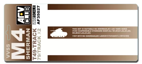 Afv-Club - M4 T49 Sherman Tracks  Soft Rubber