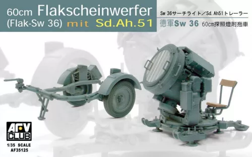 Afv-Club - Sw-36 60cm Searchlight with SD.AH.51 Trailer