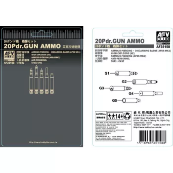 Afv-Club - British 20 pdr ammo set