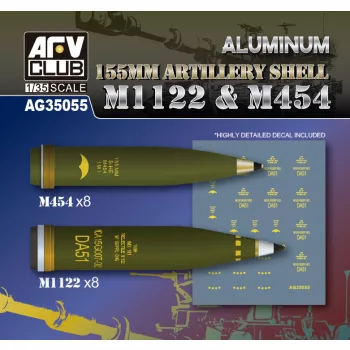 AFV-Club - Aluminium 155mm Artillery Shell M1122 & M454