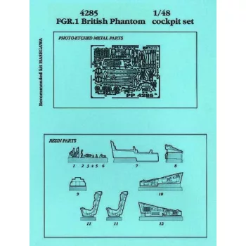   Aires - British Phantom FGR.1 Cockpit Set für Hasegawa Bausatz