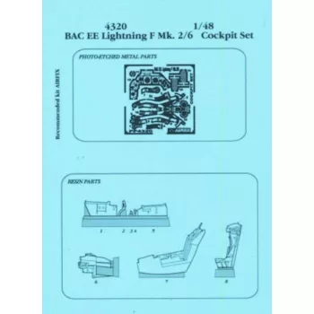Aires - Lightning F Mk. 2/6 Cockpit Set für Airfix Bausatz