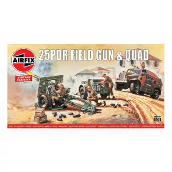 Airfix - 25pdr Field Gun & Quad, Vintage Classics