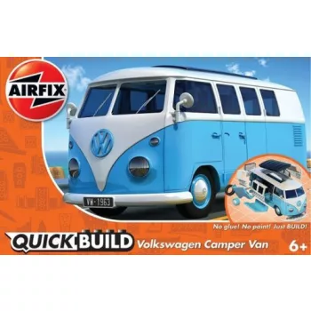 Airfix - QUICKBUILD Volkswagen Camper Van - Blue - Snap Fit