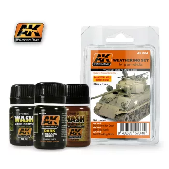 AK Interactive - Green Vehicles Weathering Set