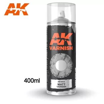   AK Interactive - Matt Varnish - Spray 400Ml (Includes 2 Nozzles)