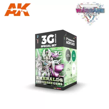 AK Interactive - Wargame Color Set Emeralds And Green