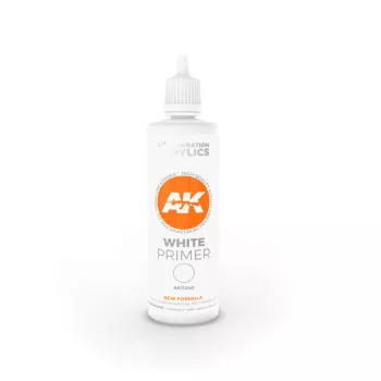 AK Interactive - White Primer 100 ml  3rd Generation