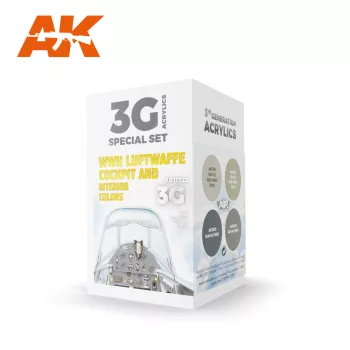   AK Interactive - WWII Luftwaffe Cockpit & Interior Colors SET 3G