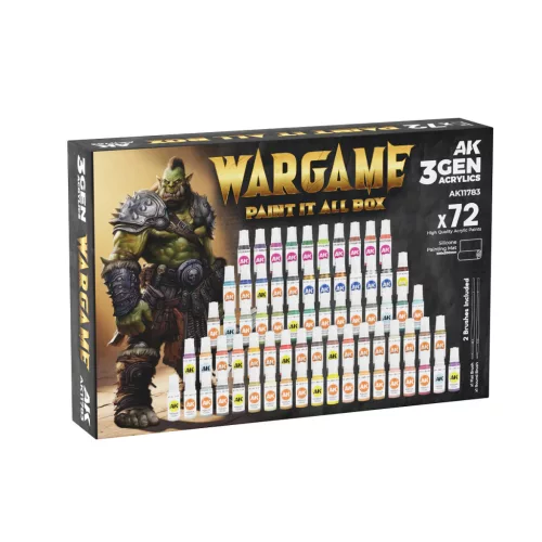 AK Interactive - WARGAME PAINT IT ALL BOX 72 COLORS 3GEN