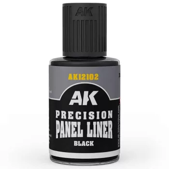   AK Interactive - AK12102 Precision Paneliner: Black (30ml), enamel