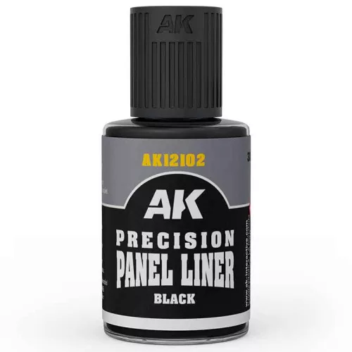 AK Interactive - AK12102 Precision Paneliner: Black (30ml), enamel