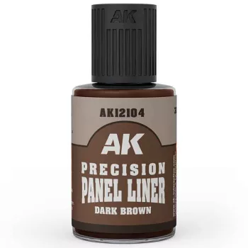   AK Interactive - AK12104 Precision Paneliner: Dark Brown (30ml), enamel