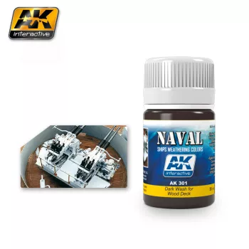 AK Interactive - Dark Wash For Wood Decks