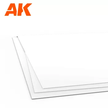   AK Interactive - 0.25mm thickness x 245 x 195mm - STYRENE SHEET