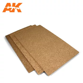   AK Interactive - Corck Sheets - Fine Grained - 200 X 290 X 6Mm (1 Sheets)