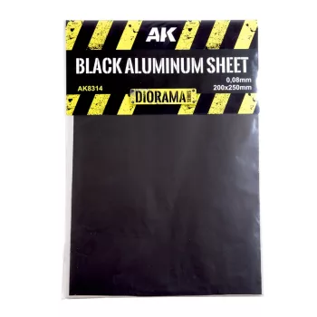   AK Interactive - Black Aluminum Sheet 150Um (Micrometer) 200X250Mm