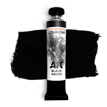 AK Interactive - Black - Ak Gouache 20 Ml.