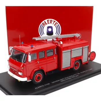   Alerte - SAVIEM SM7 DOUBLE CABINE TANKER TRUCK SAPEURS POMPIERS ROCHER FPT 28 EURE-ET-LOIR 1976 RED