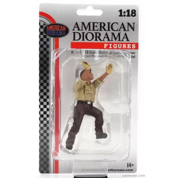   American Diorama - Figures Meccanico - Man Mechanic Crew 4X4 Offroad Camel Trophy 5 Beige Brown