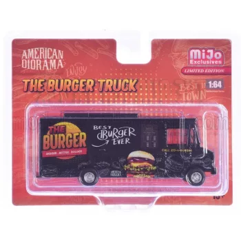   American Diorama - TRUCK THE VAN BURGER FOOD TRUCK 2016 BLACK