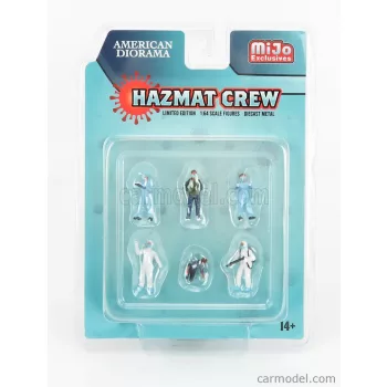 American Diorama - Figures Set 6X Hazmat Crew Figure Various