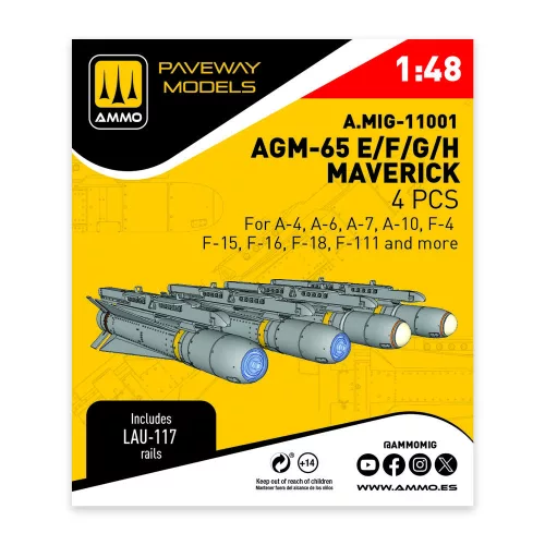 AMMO by MIG Jimenez - AGM-65 E/F/G/H Maverick (4 pcs)